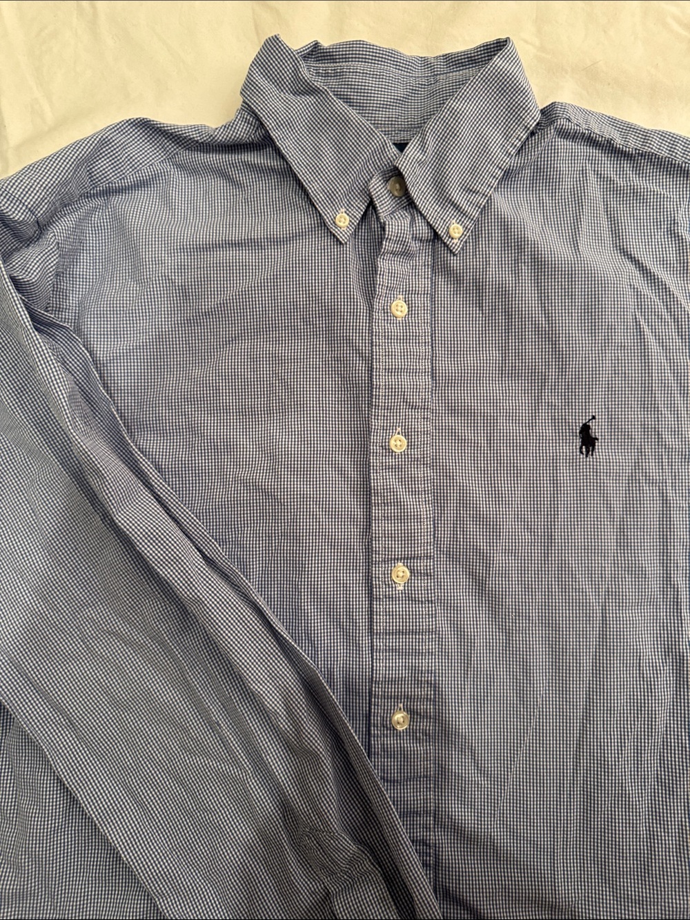 Polo by Ralph Lauren Navy Micro-Check Button-Down Shirt